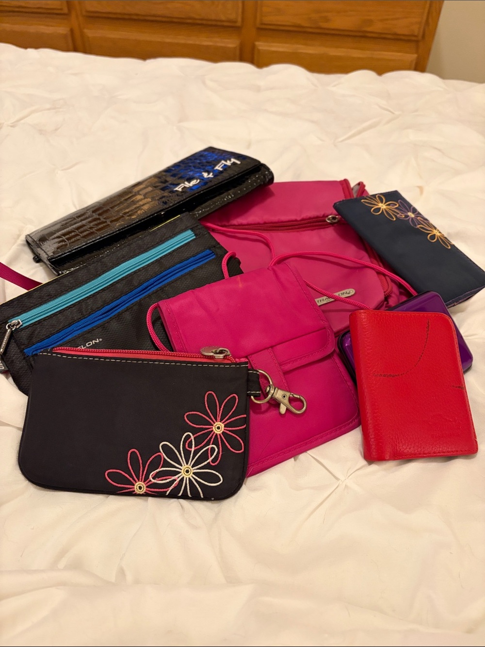 Travelon Black Crossbody Organizer with extras